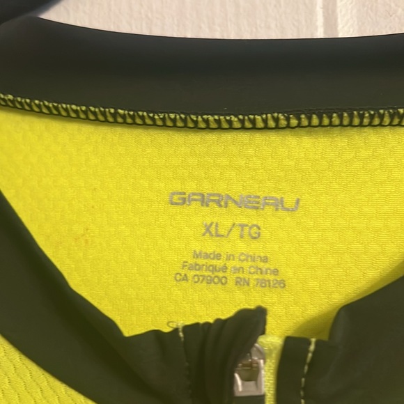 Louis Garneau Cycling Jersey Bicycle Neon Yellow Black - Picture 4 of 11
